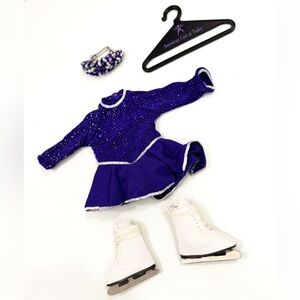 Retired Pleasant Co Original 1997 AGOT Skating Star Outfit + Skates & Barrett
